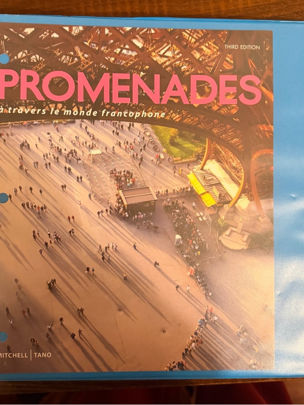 Promenades French Textbook - Pink Cover Title with Blue Binder